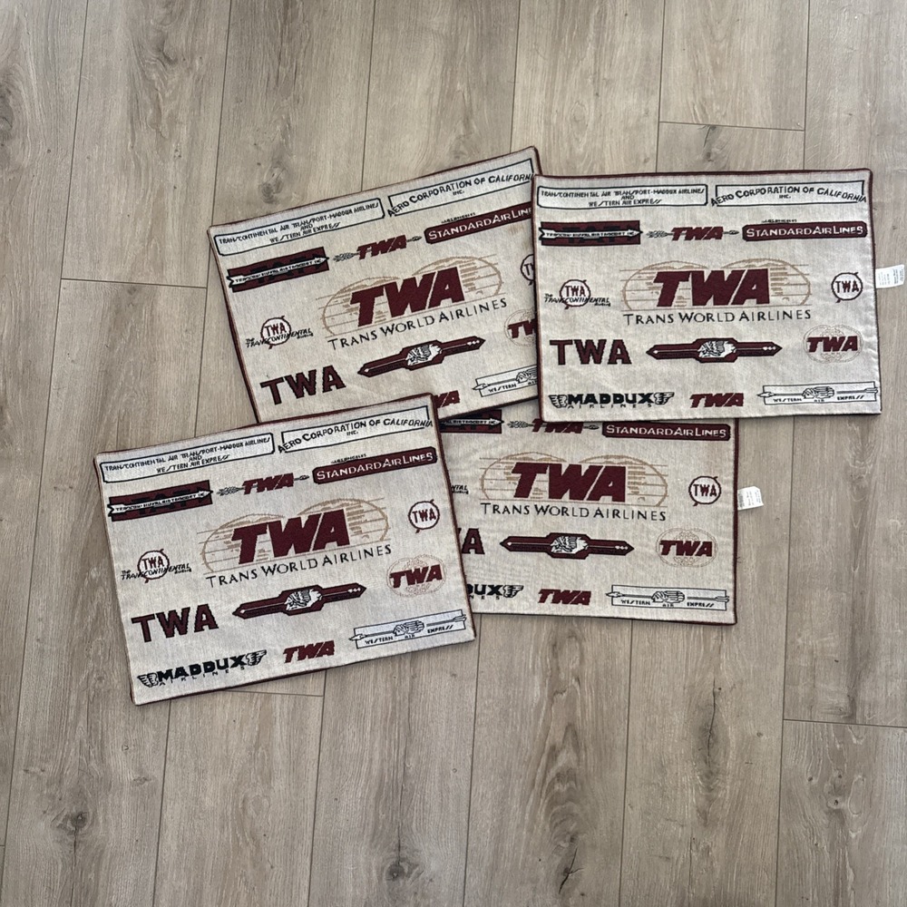 4 TWA Trans World Airlines Woven Corporate History MADDUX STANDARD AIRLINES